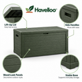 🏠 Havelloo™ 75-Gallon Outdoor Deck Storage Box with Wood-Grain Finish