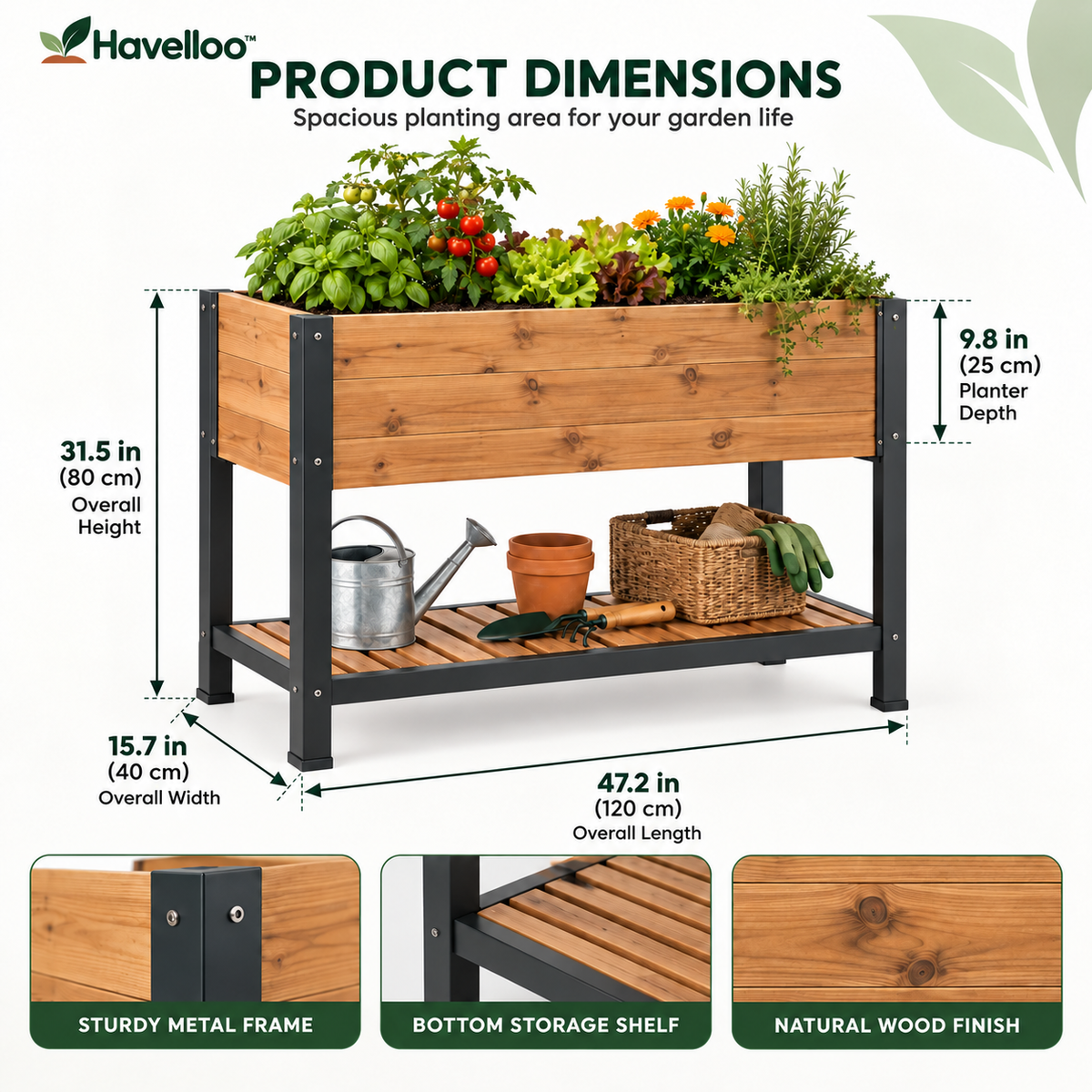 Havelloo raised garden bed dimensions