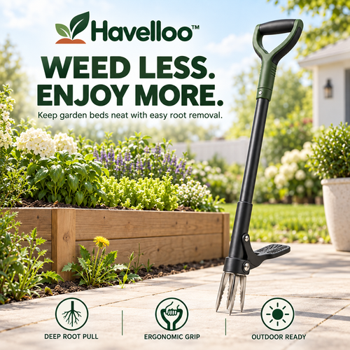 🌿 Havelloo™ Stand-Up Weeder with Foot Pedal & Stainless Steel Claws
