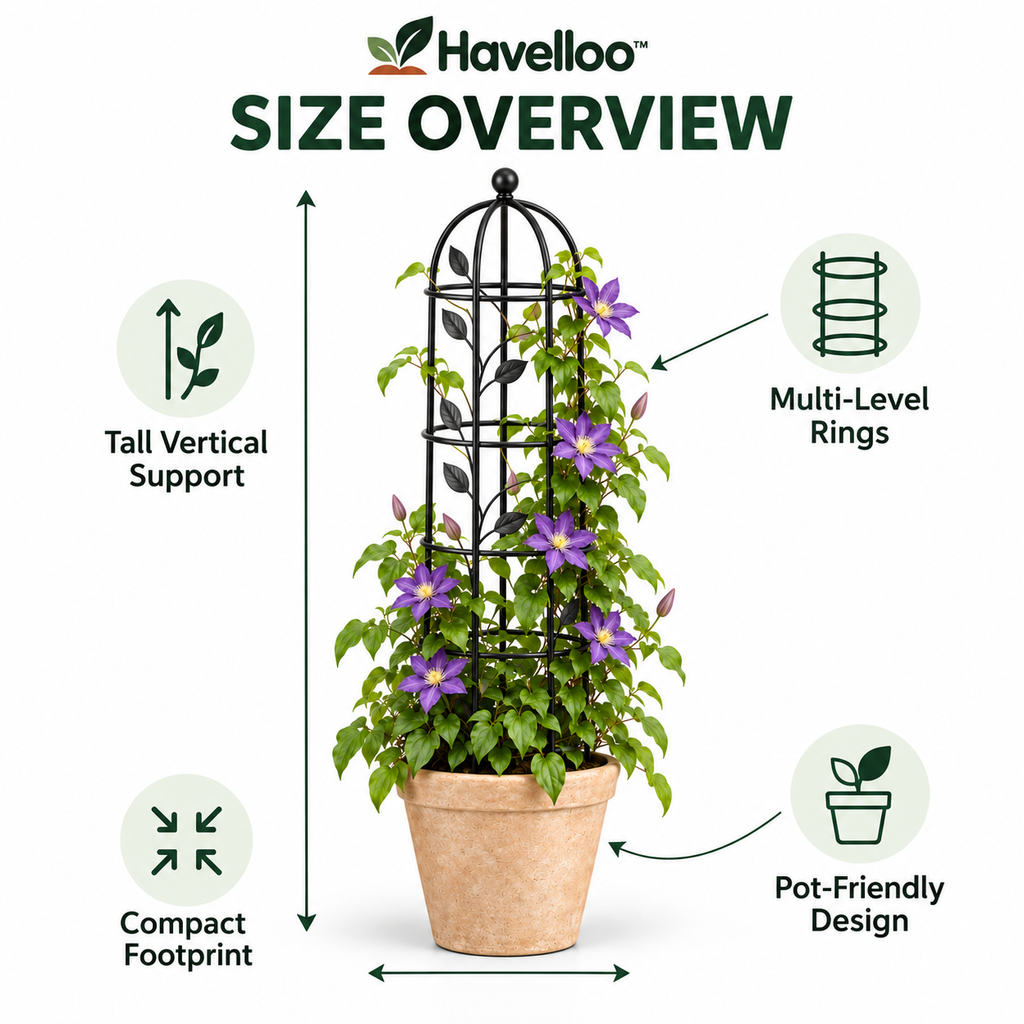 🌹 Havelloo™ Obelisk Garden Trellis for Climbing Plants, Vines & Roses