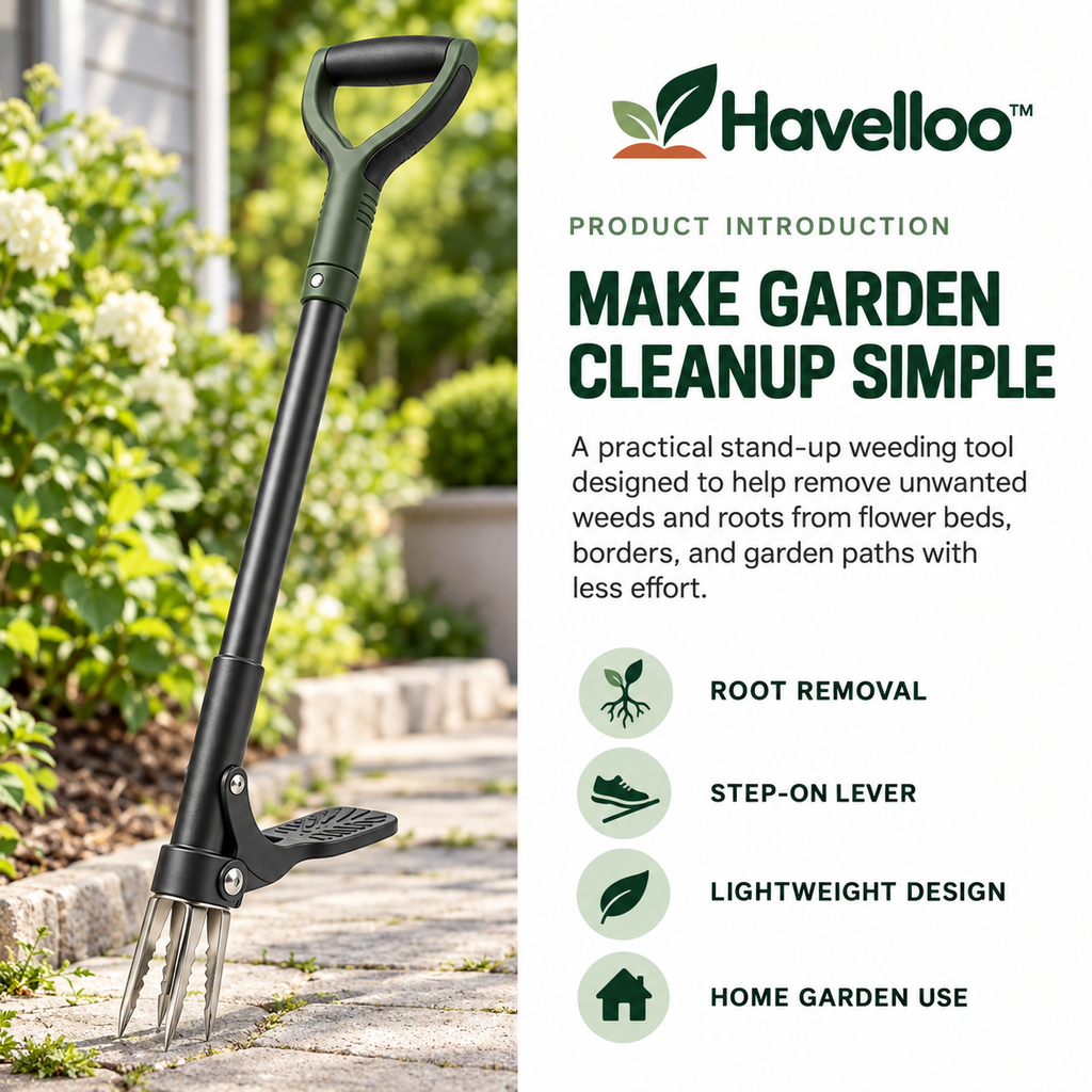 🌿 Havelloo™ Stand-Up Weeder with Foot Pedal & Stainless Steel Claws