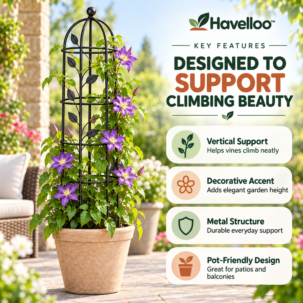🌹 Havelloo™ Obelisk Garden Trellis for Climbing Plants, Vines & Roses